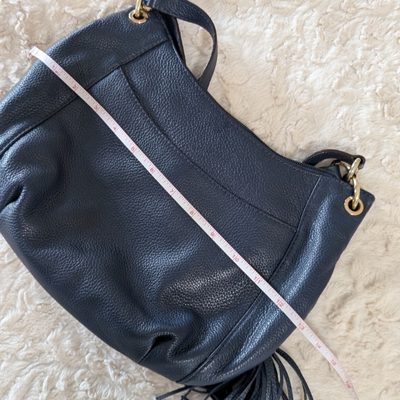 Micheal Kors blue leather tassel hobo bag - Picture 15 of 16